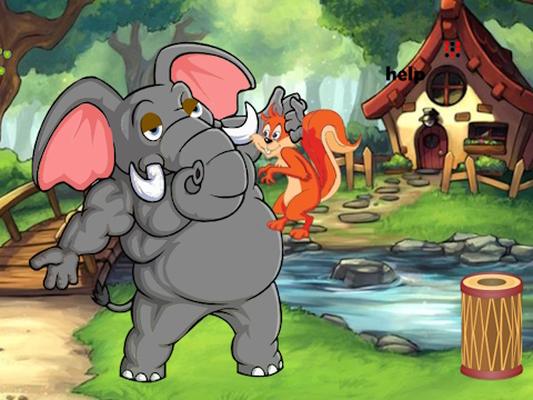 Spel Squirrel vasgevang aan Giant Elephant  aanlyn