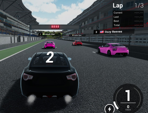 Spel Regte GT -ren -simulator  aanlyn