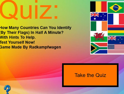 Spel 30s Easy Flag Quiz  aanlyn