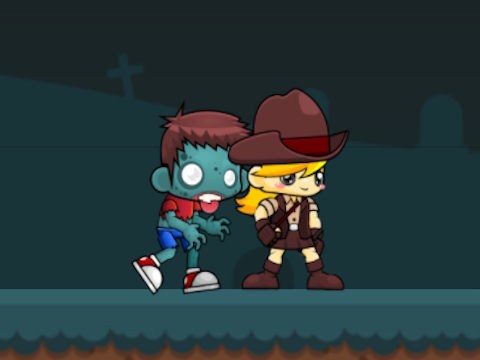 Spel Zombie -aanval! Redding  aanlyn
