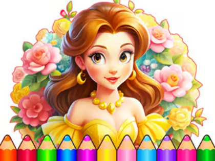 Spel Kleurboek: Blomme Dress Up  aanlyn