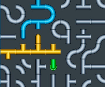 Spel Verbind die pype -legkaart  aanlyn