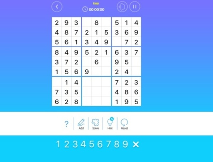 Spel Meester Sudoku  aanlyn