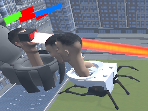 Spel Merge toilet Skib Fight  aanlyn