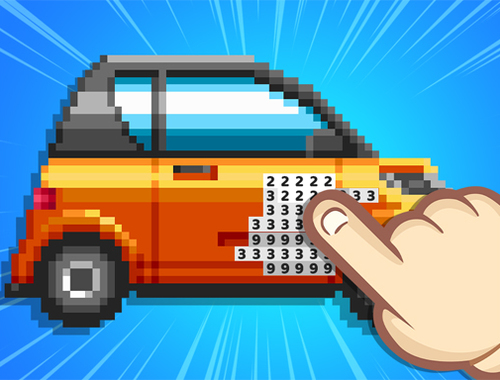 Spel Pixel pret kleur volgens nommer  aanlyn
