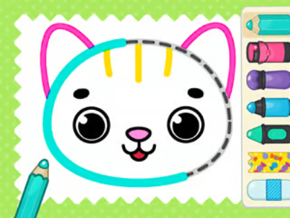 Spel Kleurboek: my kat  aanlyn