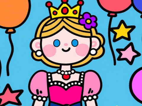Spel Kleur volgens kode: Klein prinses  aanlyn