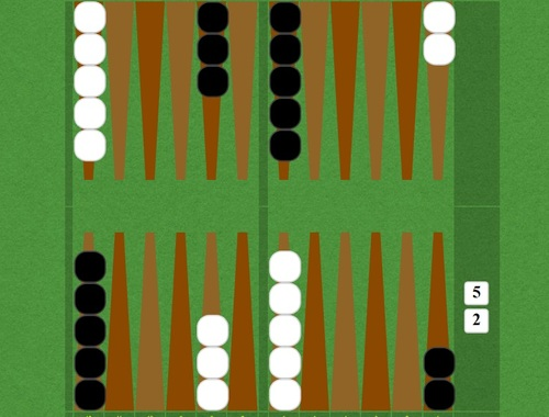 Spel Kort backgammon  aanlyn