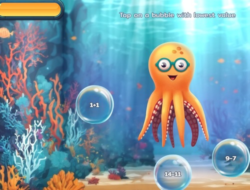 Spel Bubble Math Dive  aanlyn