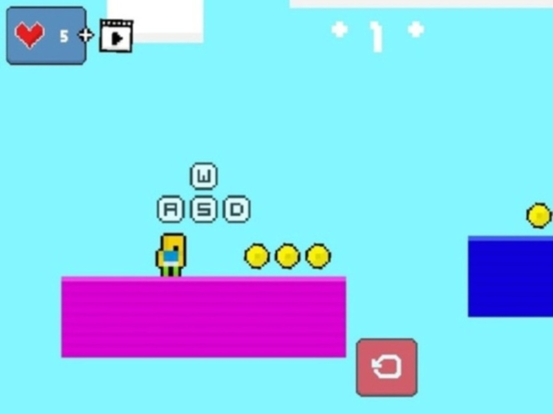 Spel 2d Obby Rainbow Parkour  aanlyn