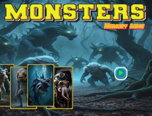 Spel Monsters Memory Game  aanlyn