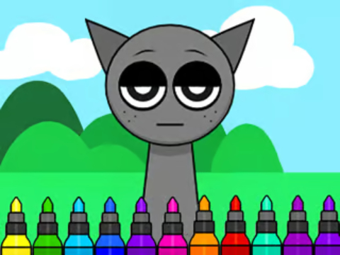 Spel Kleurboek: Sprunki Incredibox Gray  aanlyn