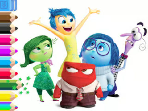 Spel Kleurboek: Inside Out  aanlyn