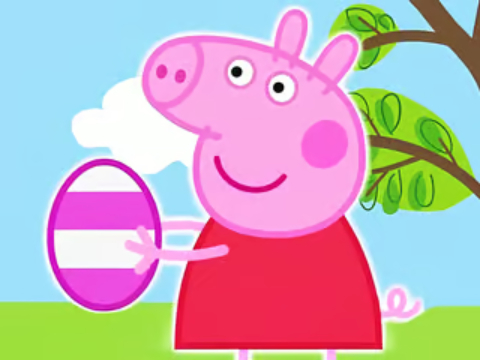 Spel Jigsaw -legkaart: Peppa Pig Paaseiers  aanlyn