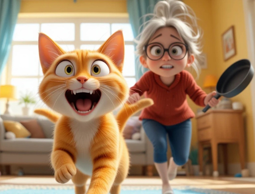 Spel Slegte kat simulator  aanlyn
