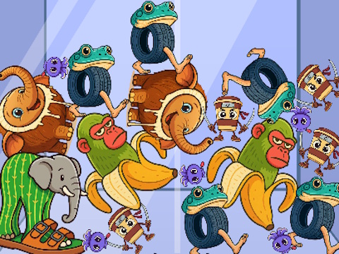 Spel Italiaanse breinrot: diere smelt legkaart saam  aanlyn
