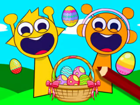 Spel Kleurboek: Sprunki Incredibox Easter  aanlyn