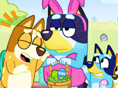 Spel Legkaart: Bluey Easter Dress Up  aanlyn