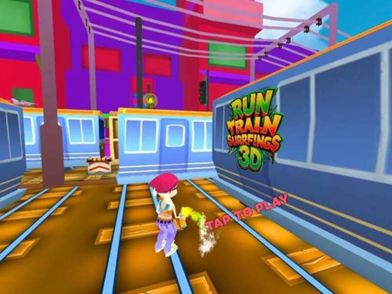 Spel Trein Surf Run 3D aanlyn