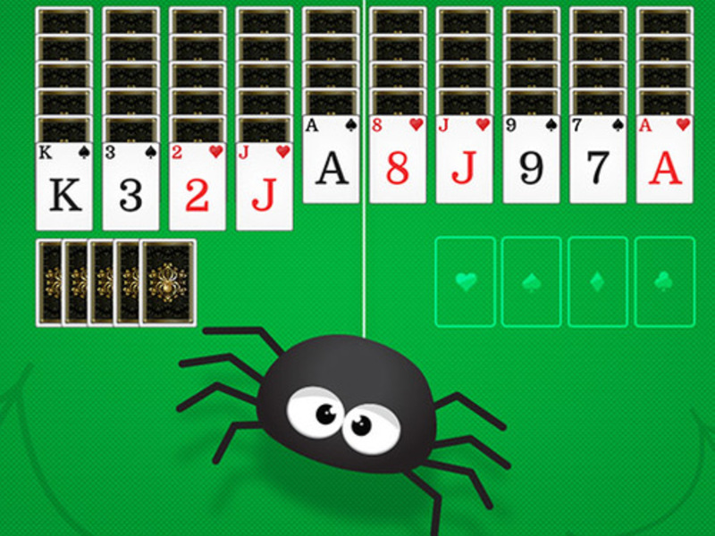 Spel Spider Solitaire aanlyn