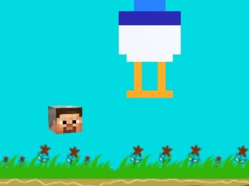 Spel Chicken Jockey Flappy Minecraft aanlyn