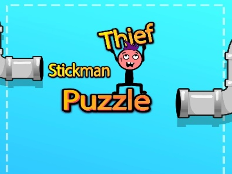 Spel Stickman dief legkaart aanlyn