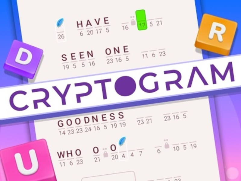 Spel Kryptogram: woord breinpuzzel aanlyn