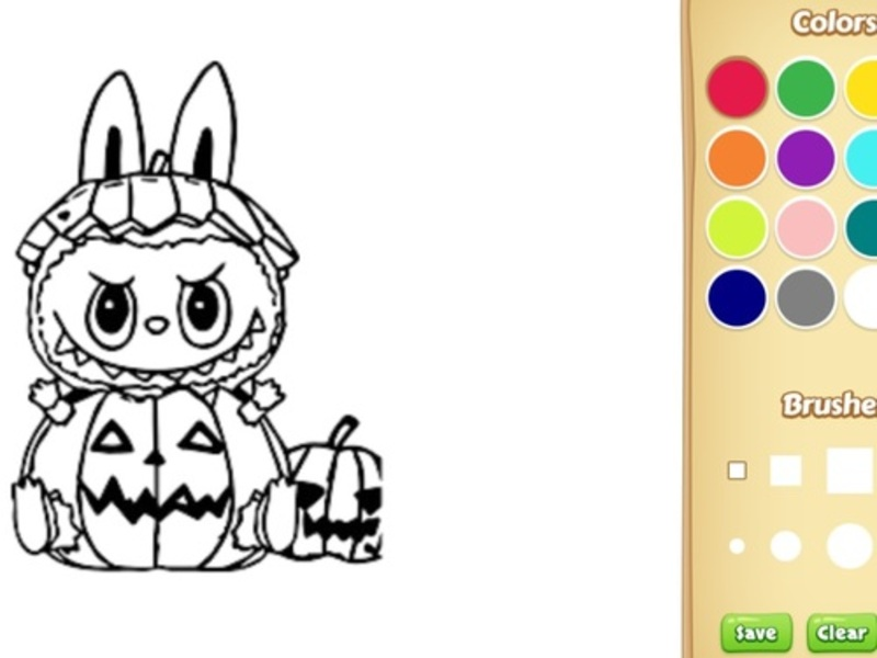 Spel Halloween Labubu Coloring & Drawing Game aanlyn