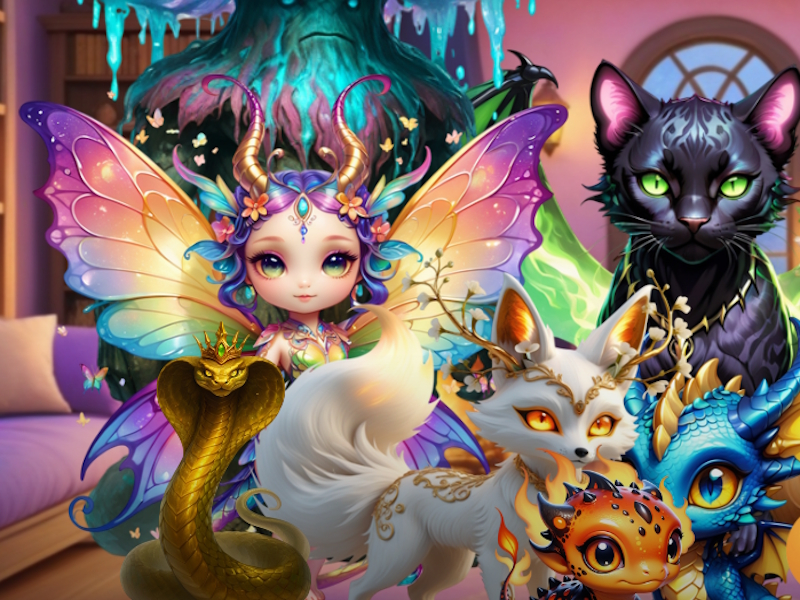 Spel Geheimsinnige bekendes betowerde bestiary aanlyn