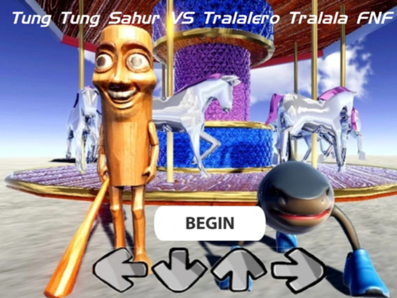 Spel Tung Tung Sahur vs Tralalero Tralala FNF aanlyn