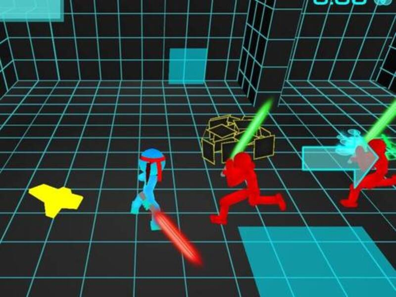 Spel Stickman Neon Sword Fighting aanlyn