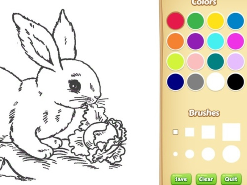 Spel Bunny kleurboek vir kinders aanlyn