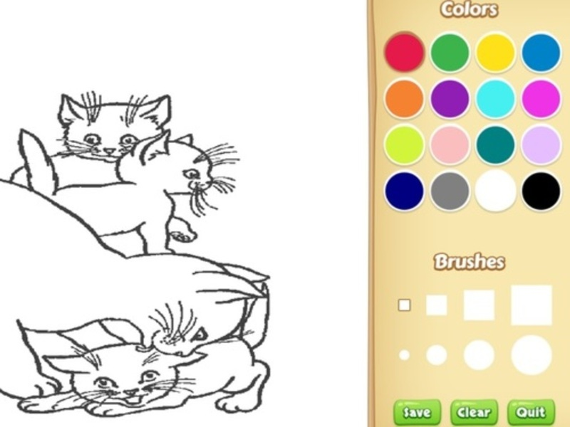 Spel Katte kleurboek vir kinders aanlyn