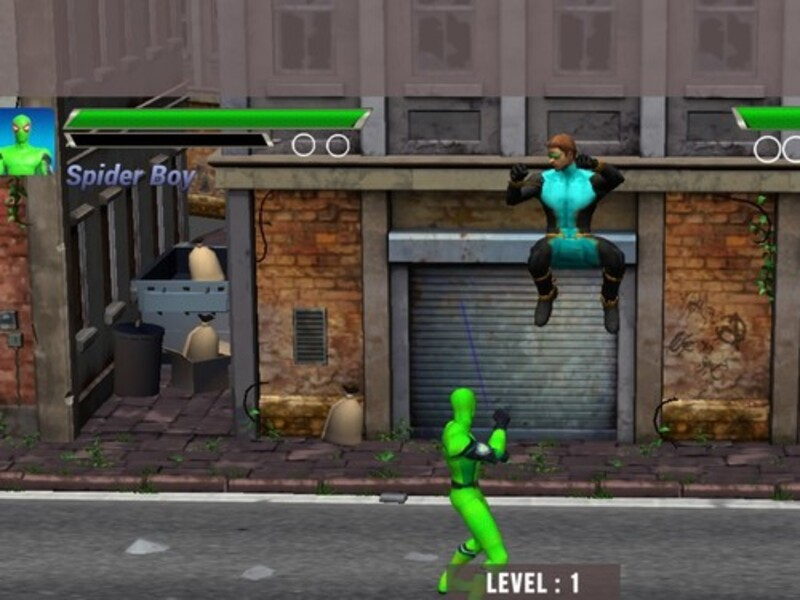 Spel Superheld veg aanlyn