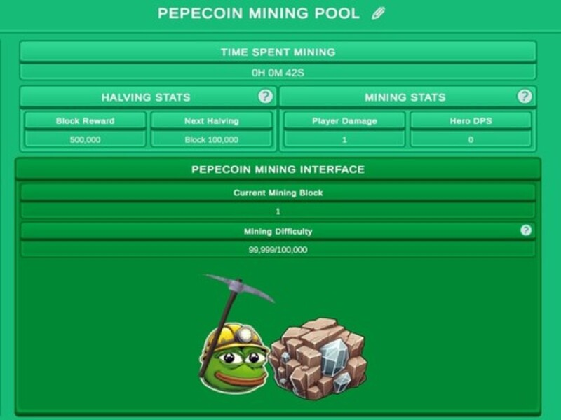 Spel Pepecoin Miner Idle Simulator aanlyn