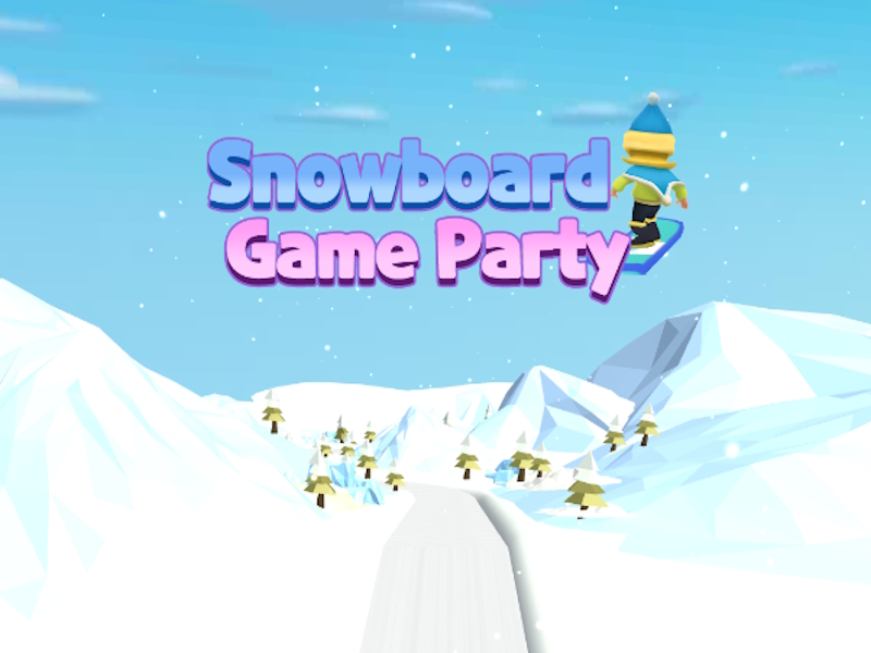 Spel Snowboard Game Party aanlyn