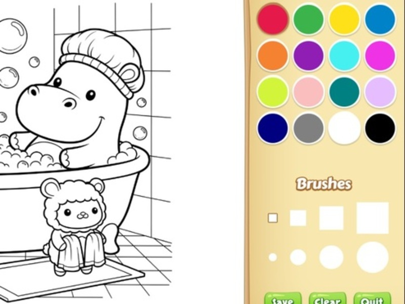 Spel Gesellige vriende kleurboek vir kinders aanlyn
