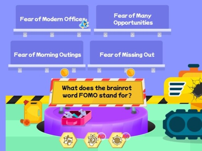 Spel Kindervasvra: Brainrot Words Quiz aanlyn