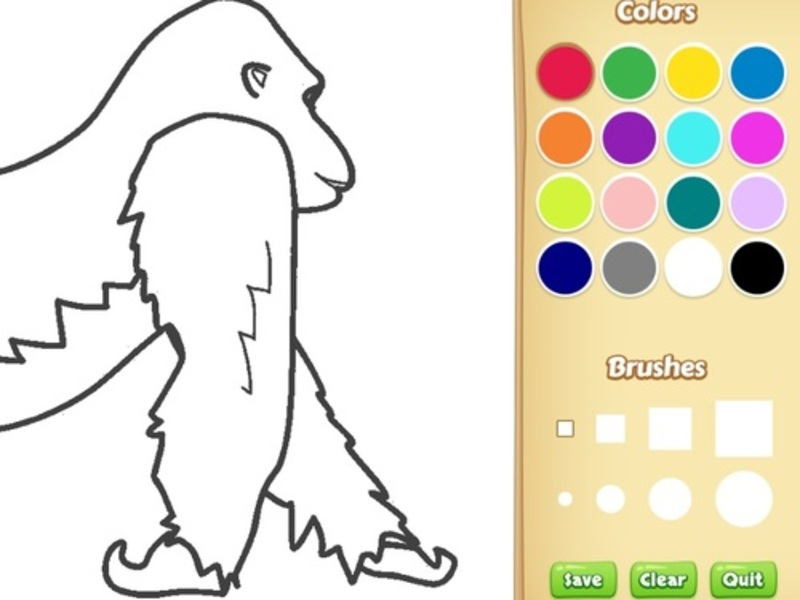 Spel Gorilla-kleurboek vir kinders aanlyn