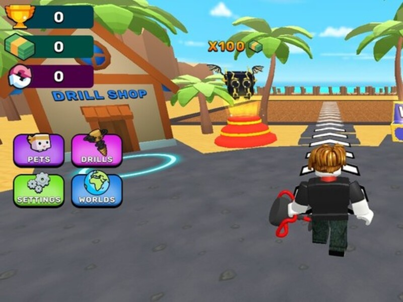 Spel Obby: Grawe na die middel van die aarde aanlyn