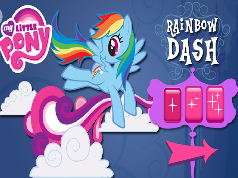 Spel Rainbow Dash se wolkbult aanlyn