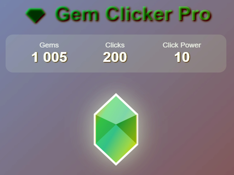 Spel Gem Clicker Pro aanlyn