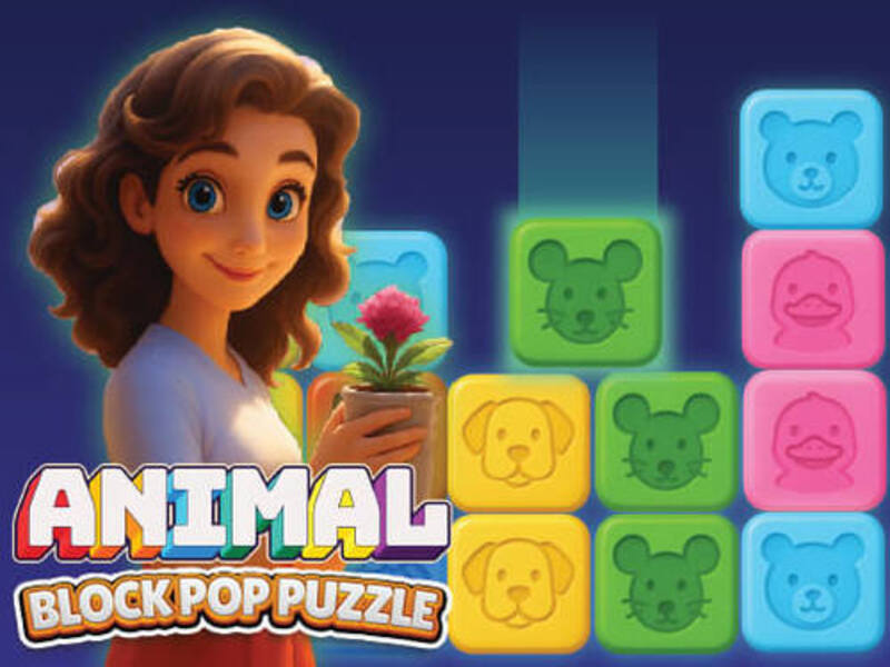 Spel Dierblok Pop-legkaart aanlyn