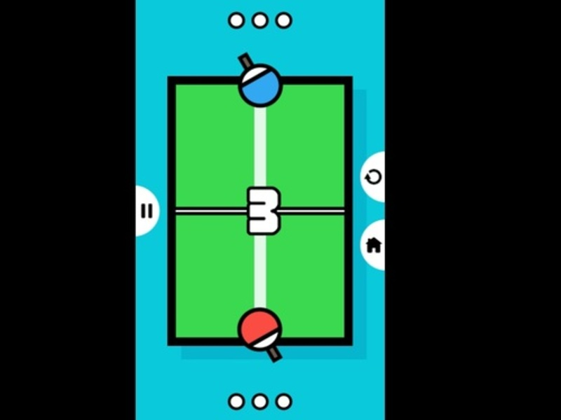 Spel Ping pong tennis tabel 2d aanlyn