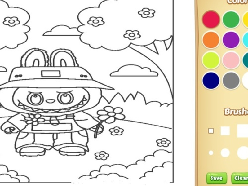 Spel Oulike Labubu-kleurboek vir kinders aanlyn