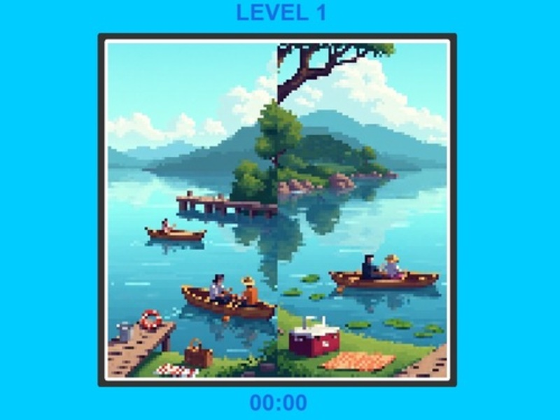 Spel Pixel-skyfie-legkaart aanlyn