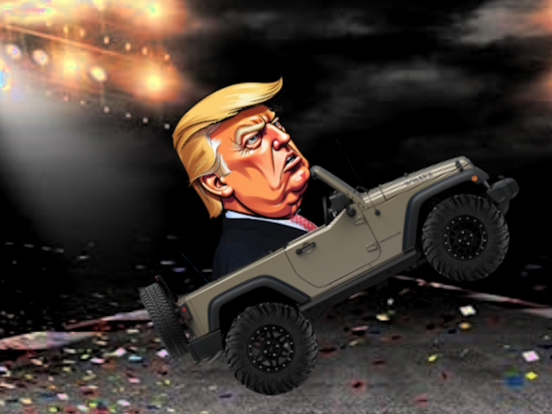 Spel Trump Wheelie Challenge aanlyn