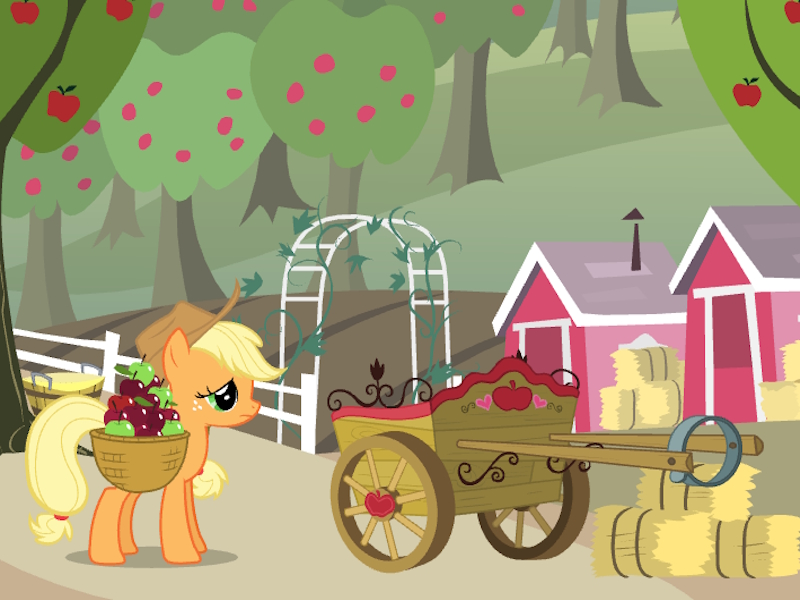 Spel My klein ponie Applejack se appeloes aanlyn