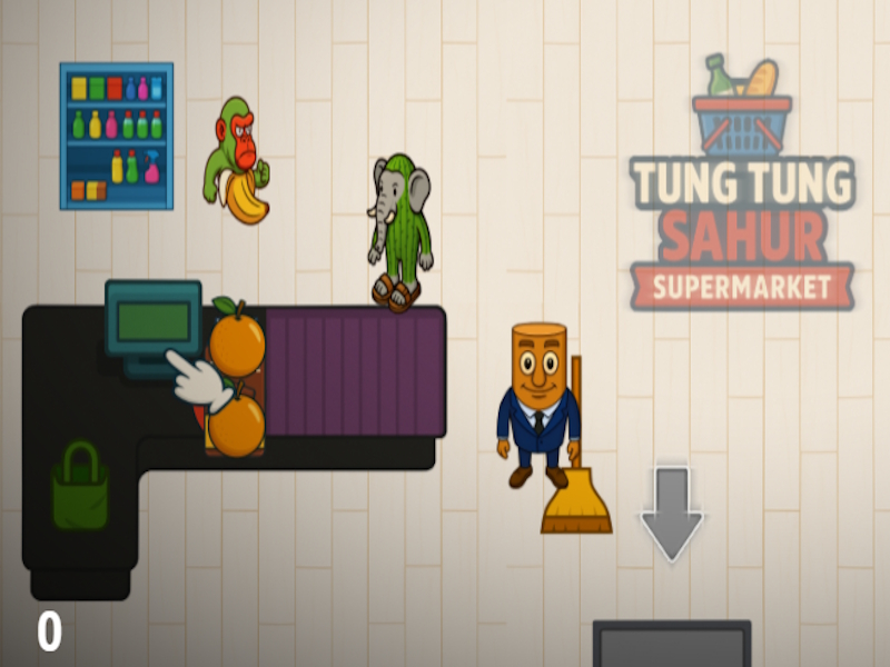 Spel Tung Tung Sahur Supermark aanlyn
